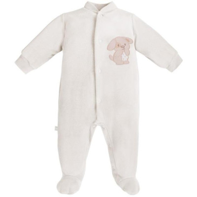 EWA 931047 NEWBORN Zamatový overal ecru 68