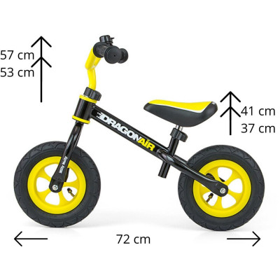 MILLY MALLY Rowerek biegowy DRAGON AIR Black