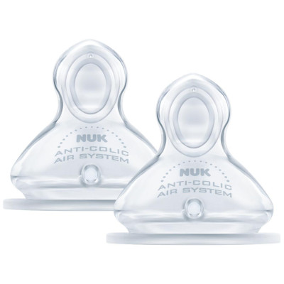 NUK 709244 F+ Smoczek 1 S na butelkę silikonowy 2szt