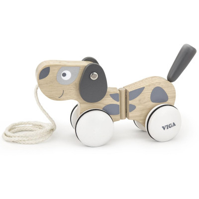 Viga 51614 Szaro biały piesek do ciągnięcia