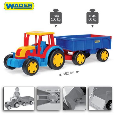 WADER 66100 Gigant - Traktor z Przyczepą