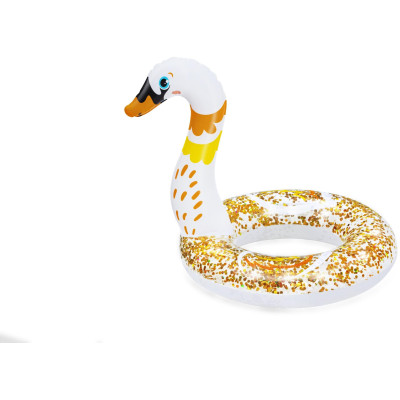 BESTWAY 36306 Kółko do pływania z brokatem Łabędź 61x58,5