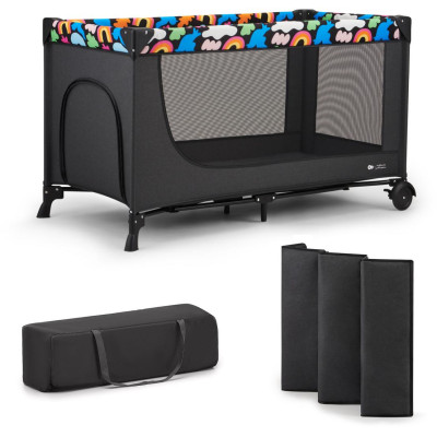 KINDERKRAFT Łóżeczko turystyczne JOY 2 HAPPY SHAPES