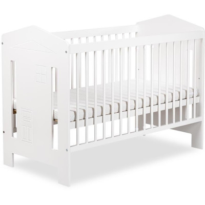 KLUPŚ Łóżeczko dziecięce IDA 120X60 biel