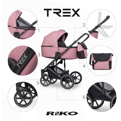 Wózek dziecięcy Riko Trex Energy Pink