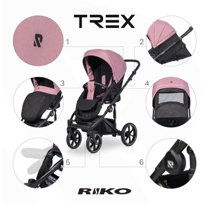 Wózek dziecięcy Riko Trex Energy Pink