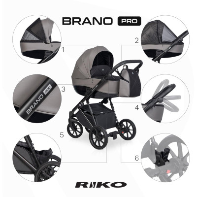 Wózek dziecięcy Riko Brano Pro Anthracite