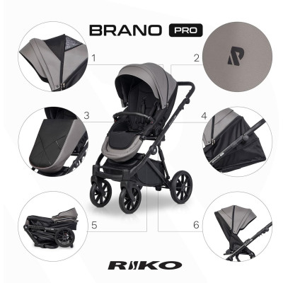 Wózek dziecięcy Riko Brano Pro Anthracite