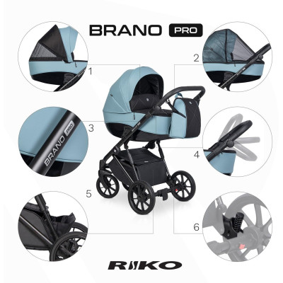 Wózek dziecięcy Riko Brano Pro Crystal Blue