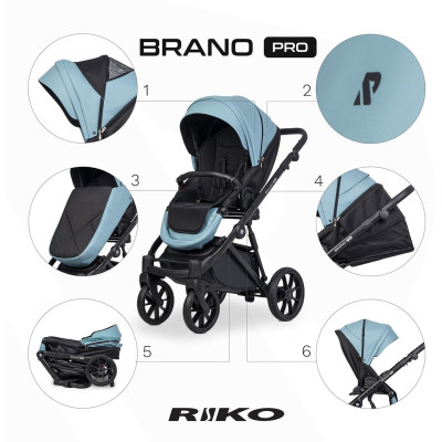 Wózek dziecięcy Riko Brano Pro Crystal Blue