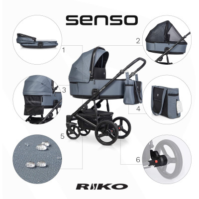 Wózek dziecięcy Riko Senso Denim