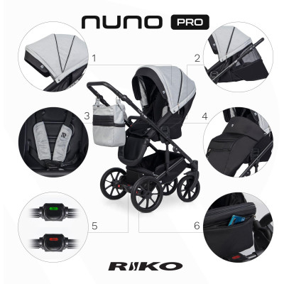 Wózek dziecięcy Riko Nuno Pro GreyFox