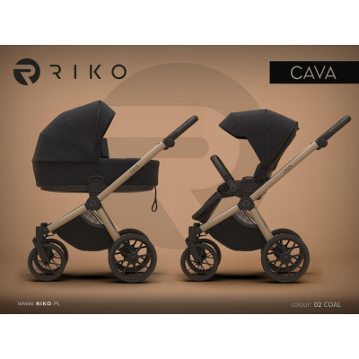 Wózek dziecięcy Riko Cava 02 Coal - PRZEDSPRZEDAŻ