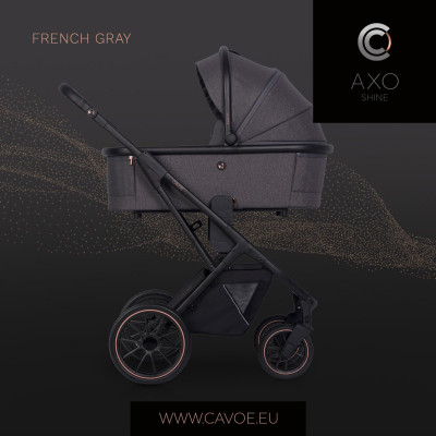 Gondola do wózka dziecięcego Cavoe Axo Shine French Grey