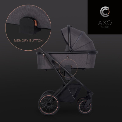 Gondola do wózka dziecięcego Cavoe Axo Shine French Grey