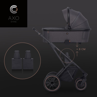 Gondola do wózka dziecięcego Cavoe Axo Shine French Grey