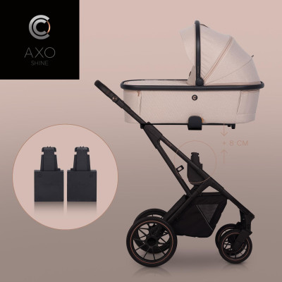 Gondola do wózka dziecięcego Cavoe Axo Shine Flamingo