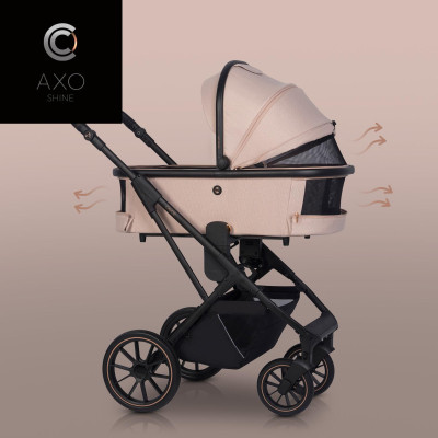 Gondola do wózka dziecięcego Cavoe Axo Shine Flamingo
