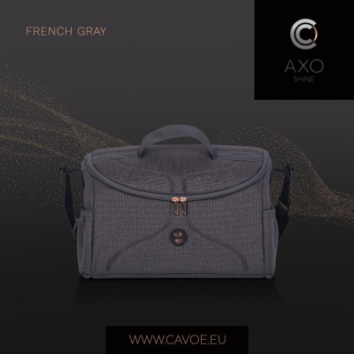 Torba do wózka dziecięcego Cavoe Axo Shine French Gray