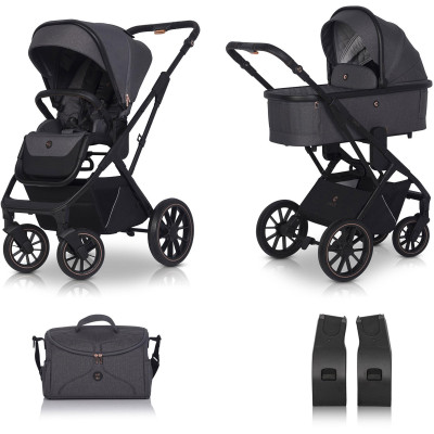 Zestaw 2w1 wózek dziecięcy Cavoe Axo Shine French Grey