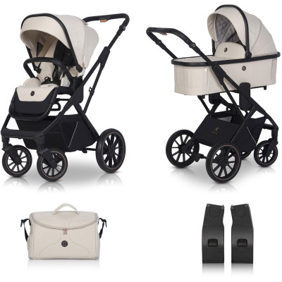 Zestaw 2w1 wózek dziecięcy Cavoe Axo Shine Champagne