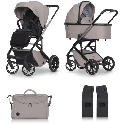 Zestaw 2w1 wózek dziecięcy Cavoe Moi+ Taupe