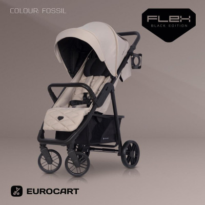 Wózek dziecięcy Euro-Cart Flex Black Edition Fossil