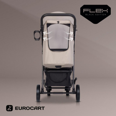 Wózek dziecięcy Euro-Cart Flex Black Edition Fossil