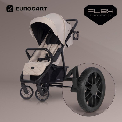 Wózek dziecięcy Euro-Cart Flex Black Edition Fossil
