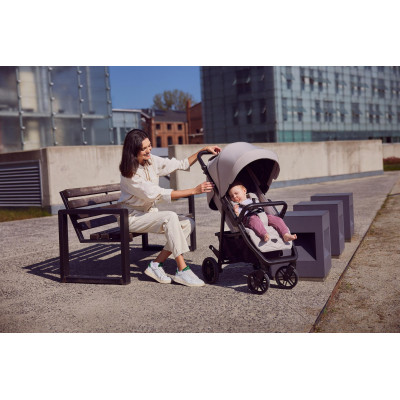 Wózek dziecięcy Euro-Cart Flex Black Edition Fossil