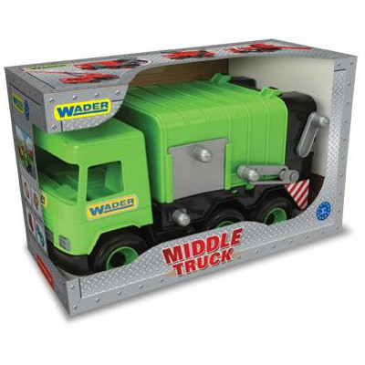 WADER 32103 Middle Truck - Śmieciarka zielona