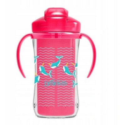 Dr.Browns TC01201 Kubek termiczny ze słomką 300ml różowy 12+