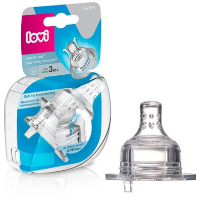 LOVI 18/750 Smoczek dynamiczny do karmienia Wolny 2szt