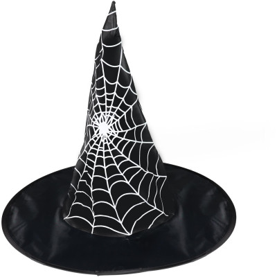 Detský klobúk Čarodejnice/Halloween s pavučinou