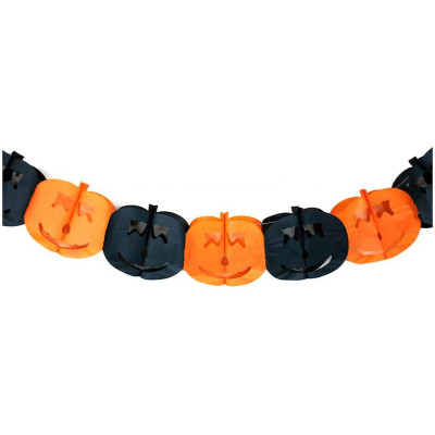 Girlanda Halloween tekvica papierová 4 m