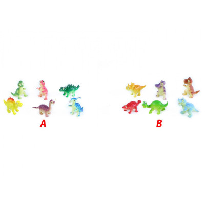 Dinosaury veselí 6 ks vo vrecku 2 druhy