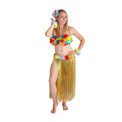 Sukňa Hawaii 72 cm farebná pre dospelých