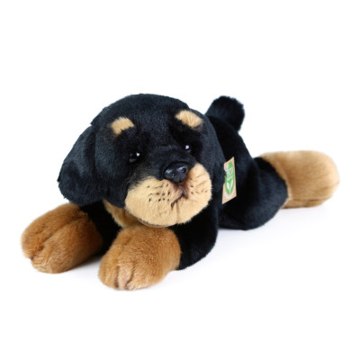 Plyšový pes rotvajler ležiaci, 30 cm, ECO-FRIENDLY