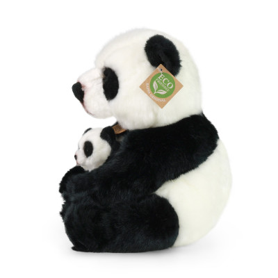 Plyšová panda s mláďaťom 27 cm ECO-FRIENDLY