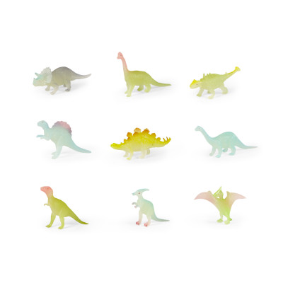 Dinosaury, svieti v tme, 9 ks vo vrecku