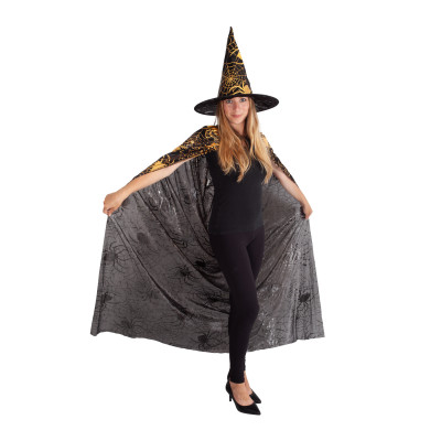 Plášť s klobúkom Čarodejnice/Halloween pre dospelých