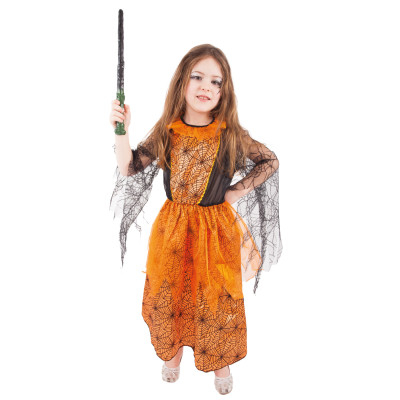 Detský kostým Halloween oranžový (M)
