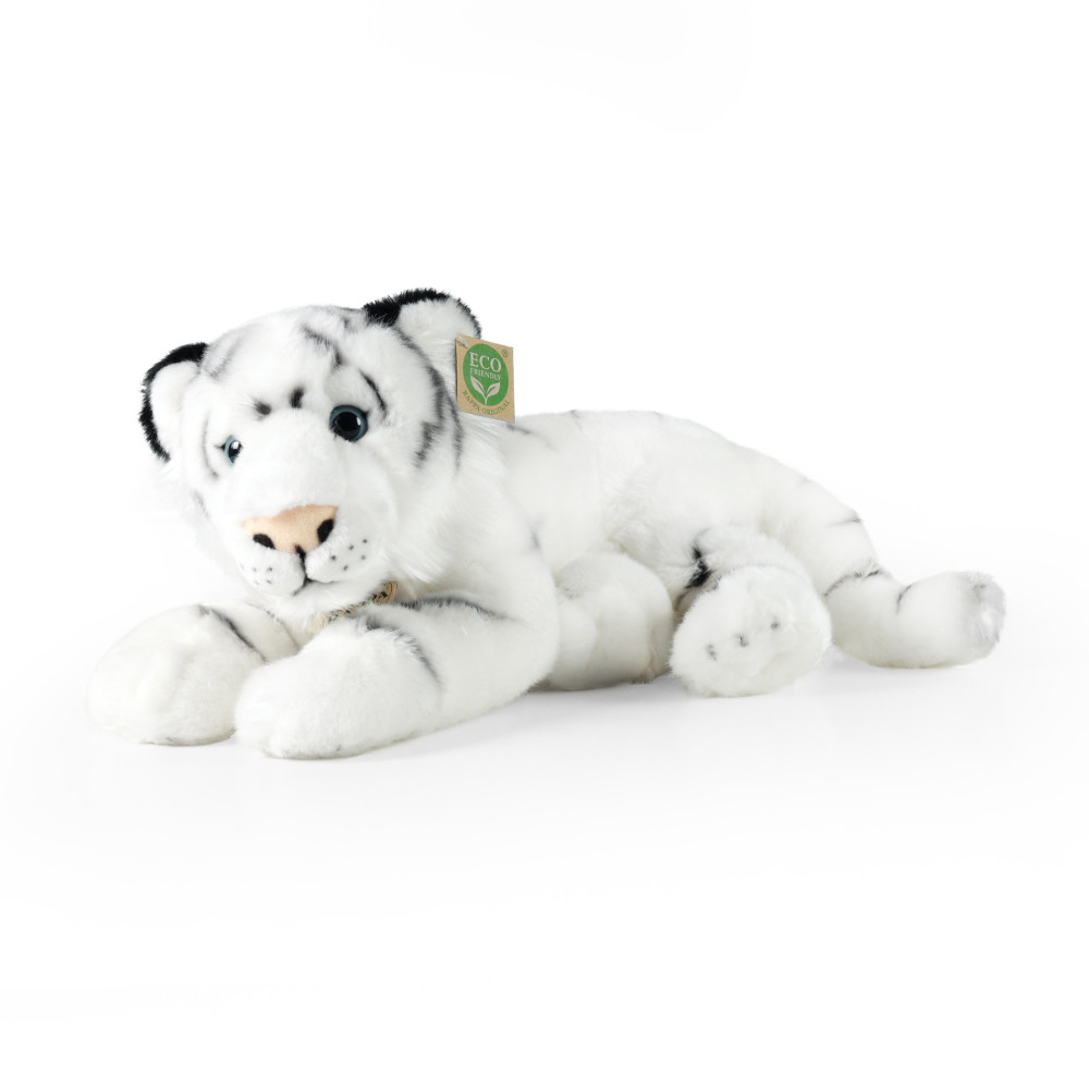 plyšový tiger biely, ležiaci, 40 cm plyšový tiger biely, ležiaci, 40 cm