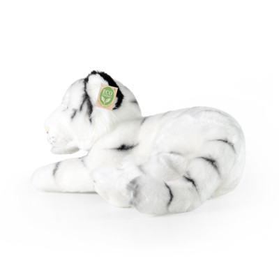 Plyšový tiger biely ležiaci 36 cm ECO-FRIENDLY