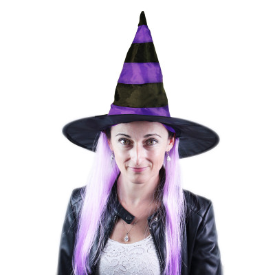 Klobúk s vlasmi Čarodejnice/Halloween