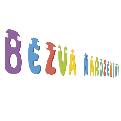 Girlanda papierová BEZVA NAROZENINY