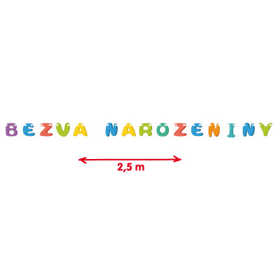 Girlanda papierová BEZVA NAROZENINY