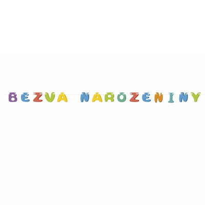Girlanda papierová BEZVA NAROZENINY