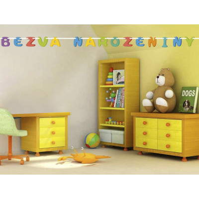 Girlanda papierová BEZVA NAROZENINY