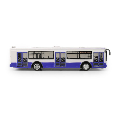 Autobus ktorý hlási zastávky česky 28 cm modrý